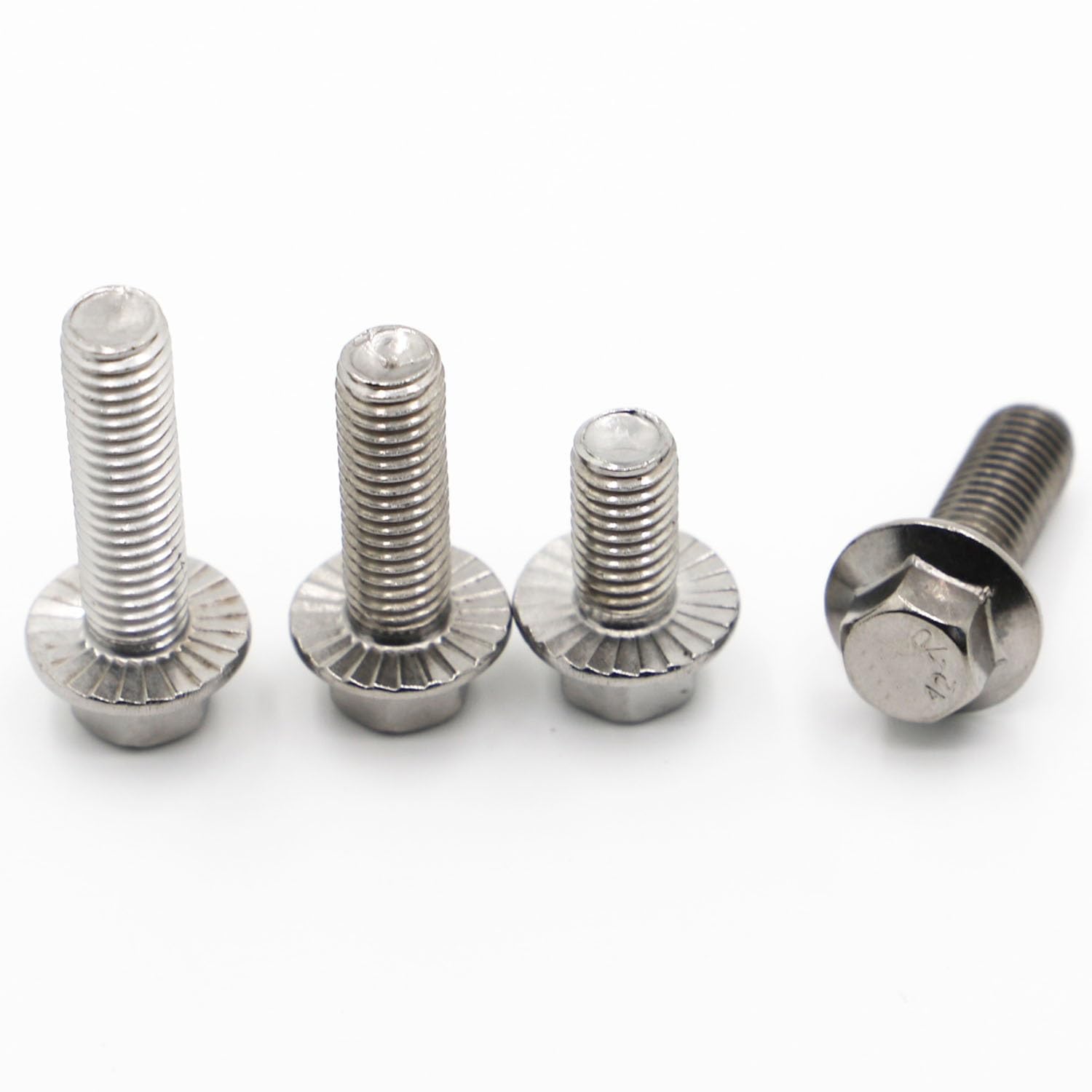 Tornillo autorroscante M5 M6 M8 M10 M12 304 A2-70 de acero inoxidable con dientes hexagonales GB5787 (1-10 piezas) Tornillo de cubierta (40 mm, M6 10 piezas)