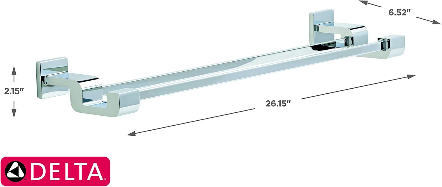 One-Day Sale: Up to 50% Off DELTA 77525 Ara Double Towel Bar Rack 24 inch, Chrome, 24 In Free Shipping Over $50 DELTA 77525 Ara Double Towel Bar Rack 24 inch, Chrome, 24 In