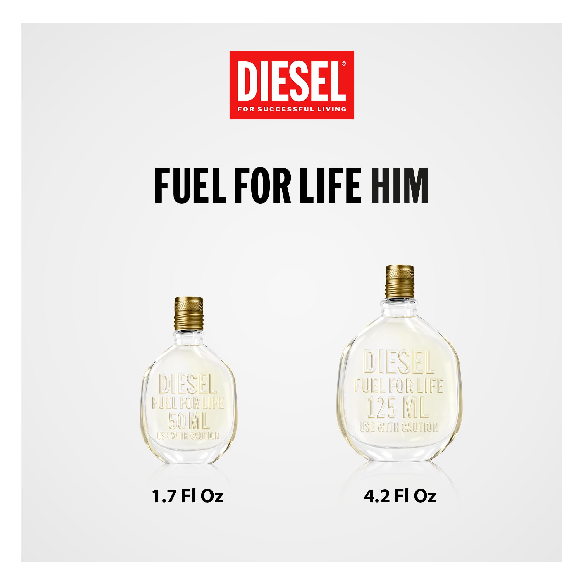 Diesel Fuel For Life Parfüm Herren| Männer Parfum| Parfume Men, Frischer und holziger Duft| 125ml + Bodyspray, Körperspray mit frischem und kraftvollem Duft nach Lavendel, Moschus und Holz | 200 ml