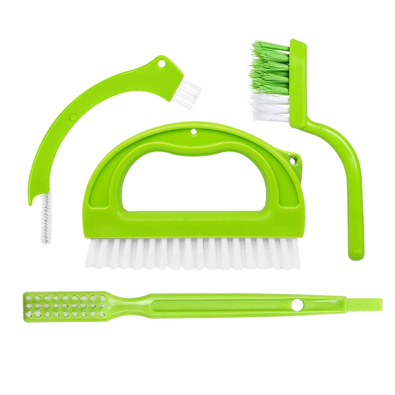 KINGGOO cleaning brush 4 in 1 Tile Joint Brush, Perfect for kitchen, bathroom, garage, sinks, floor,tile walls, carpet and anything that needs a detailed sturdy clean