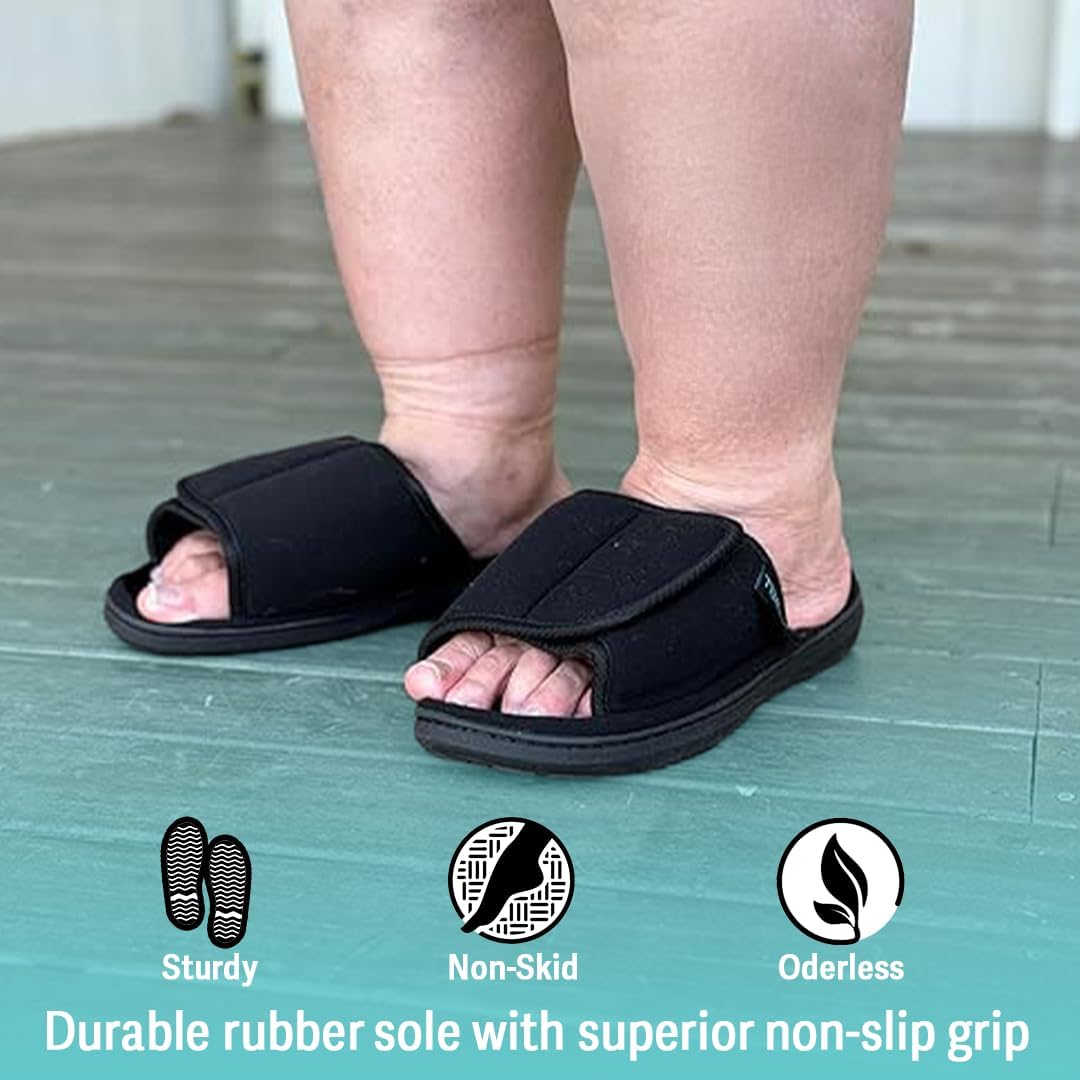 Beltwell® - Super-Wide & Adjustable Slippers For Very Swollen Feet for Men and Women