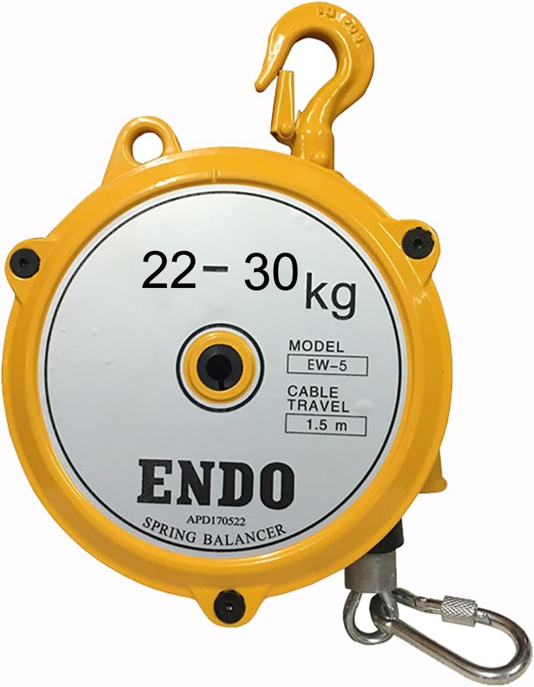 Spring Balancer, Retractable Tool Fixture Bracket, Adjustable Balancer with Hook and Wire Rope, Wire Rope Length 1.5m Suitable for Assembly Line Hanging, Moving Tools (5-9kg