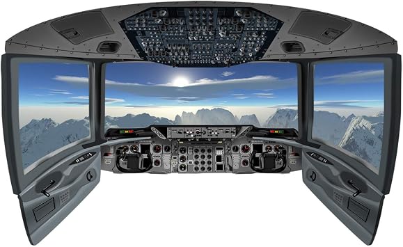 VWAQ Airplane Decals for Boys Room | Cockpit Wall Art Mural - CP22 36" H X 60" W