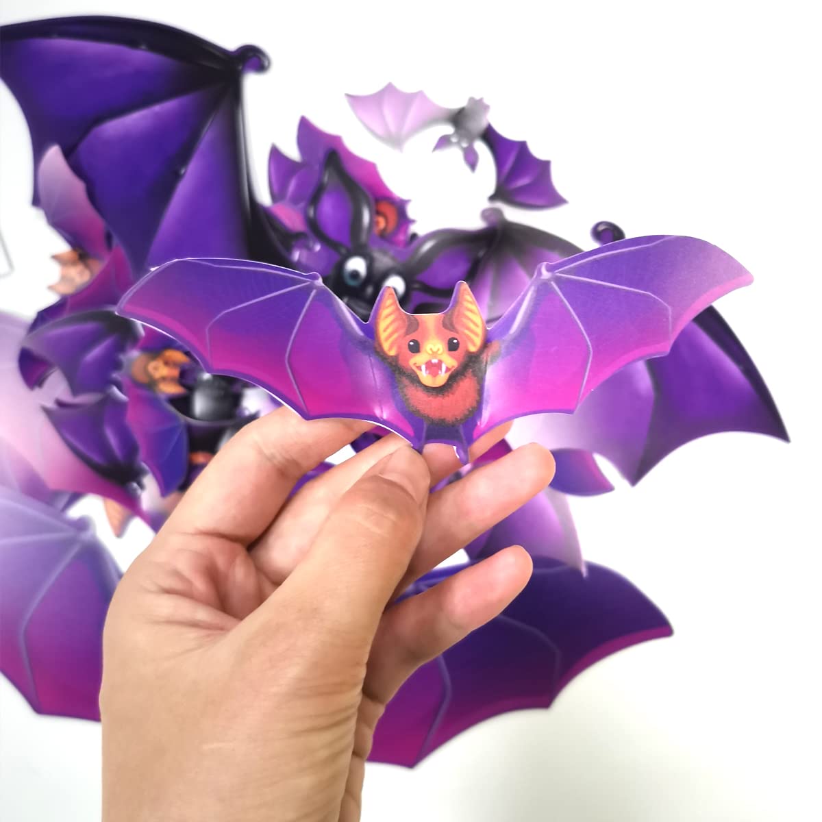 3D LED Fledermaus Aufkleber - 24-teiliges Set Für Halloween Dekoration | Leuchtende Wanddekoration Für Party