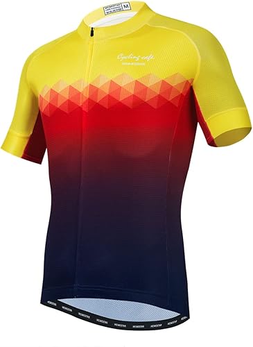 Vista 169 de Hotlion Verano Ciclismo Jersey Hombres Mountain Bike Jersey Secado rápido Bicicleta Camisa Manga Corta Ciclismo Ropa