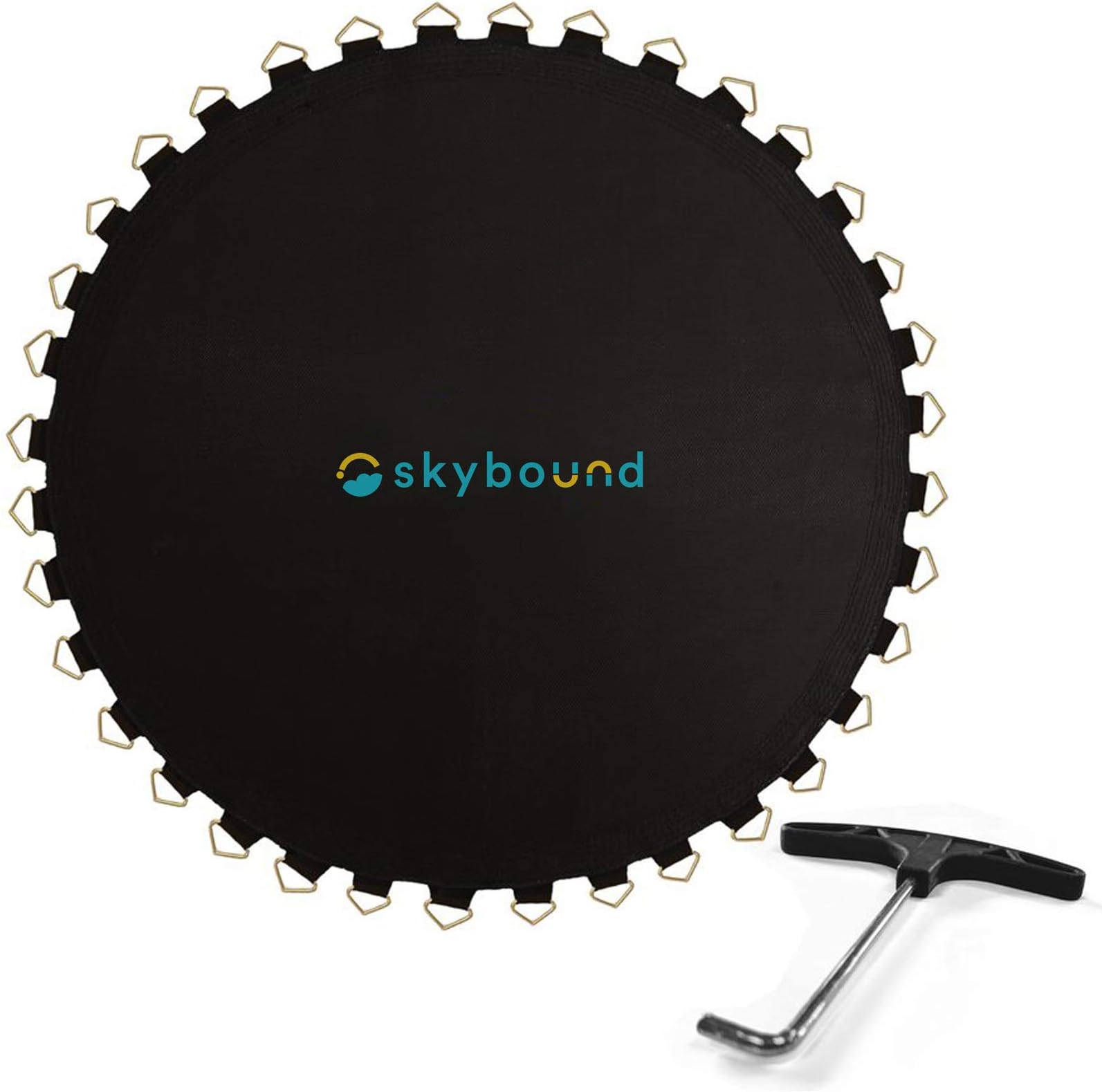 SkyBound Replacement 12 Foot Trampoline Mat, Fits 5.5 Inch Springs, 72 V-Rings, 12ft Frames w/Spring Tool and Durable V-Rings, Bounce Safely with Extra Rows of Stitching