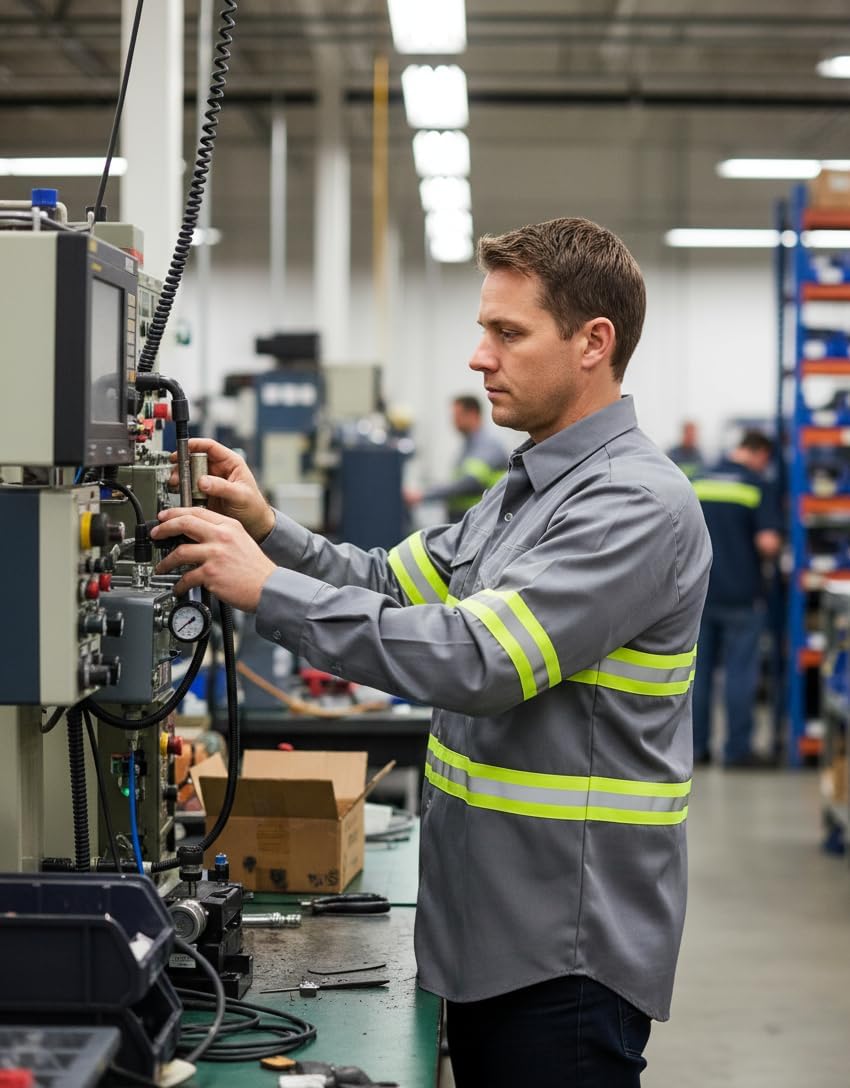 Premium High Visibility Safety Shirt - Full Sleeve - Image 2