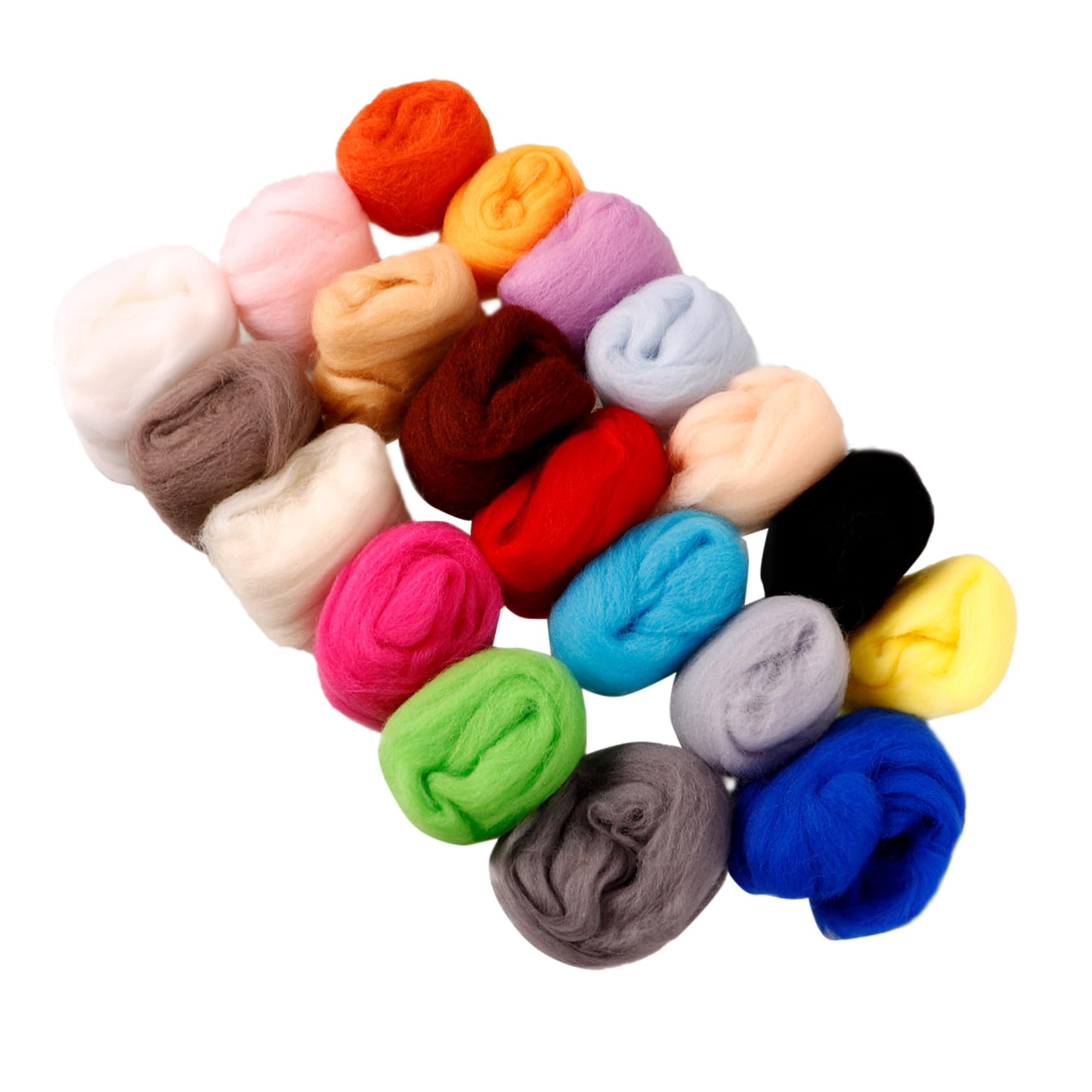 SHINEOFI 5 Piezas 1 juego de fieltro de lana accesorios kit de fieltro para principiantes oveja Kit de manualidades de fieltrado con aguja Kit de fieltrado de lana en colores surtidos