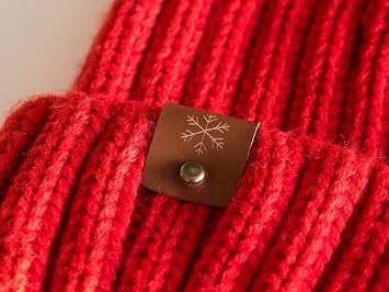 Personalized Screw-On Vegan Tags, Custom Handknit Item Tags, PU Leather Tags with Metal Rivets, Customizable Faux Leather Branding Tags, Custom Logo Icon Text Print