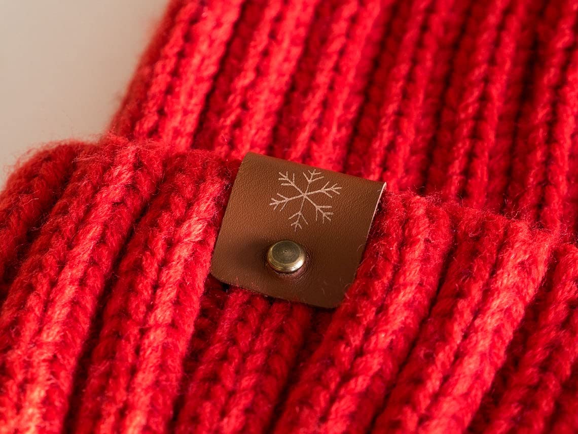 Personalized Screw-On Vegan Tags, Custom Handknit Item Tags, PU Leather Tags with Metal Rivets, Customizable Faux Leather Branding Tags, Custom Logo Icon Text Print