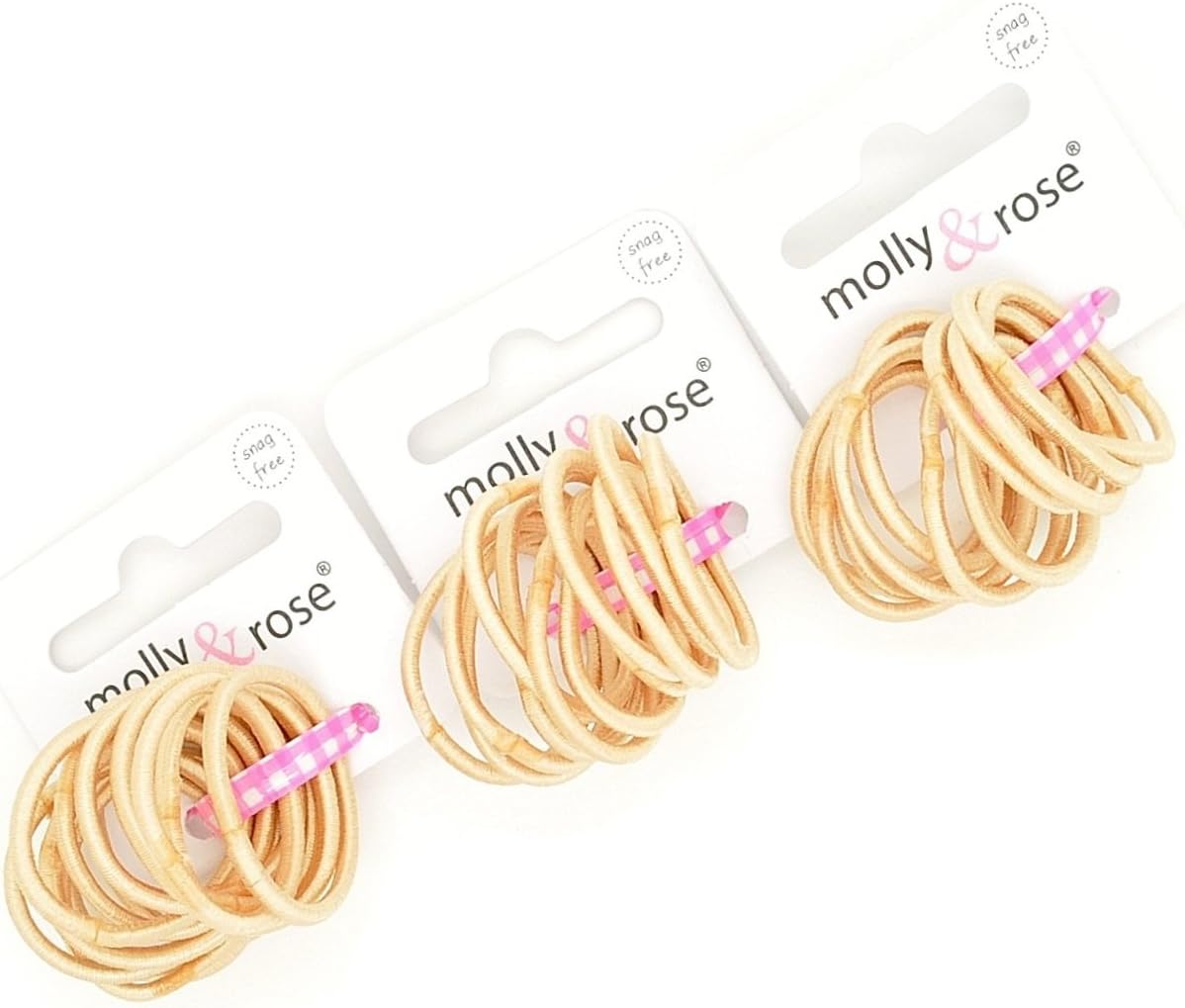 36 x Small Mini Baby Blonde Snag Free Endless Hair Elastics / Bobbles/ Ponios
