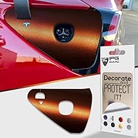 Vista 13 de IPG para Tesla - Calcomanías adhesivas de envoltura de puerto de carga, emblema para bricolaje, personaliza el modelo 3-Y (rosa)