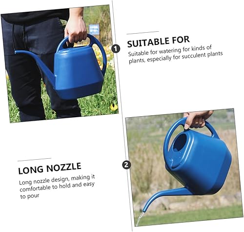 Miniatura 5 de Regadera azul oscuro de gran capacidad, práctica botella de riego de jardinería para plantas de interior y exterior, regadera rociador de jardín