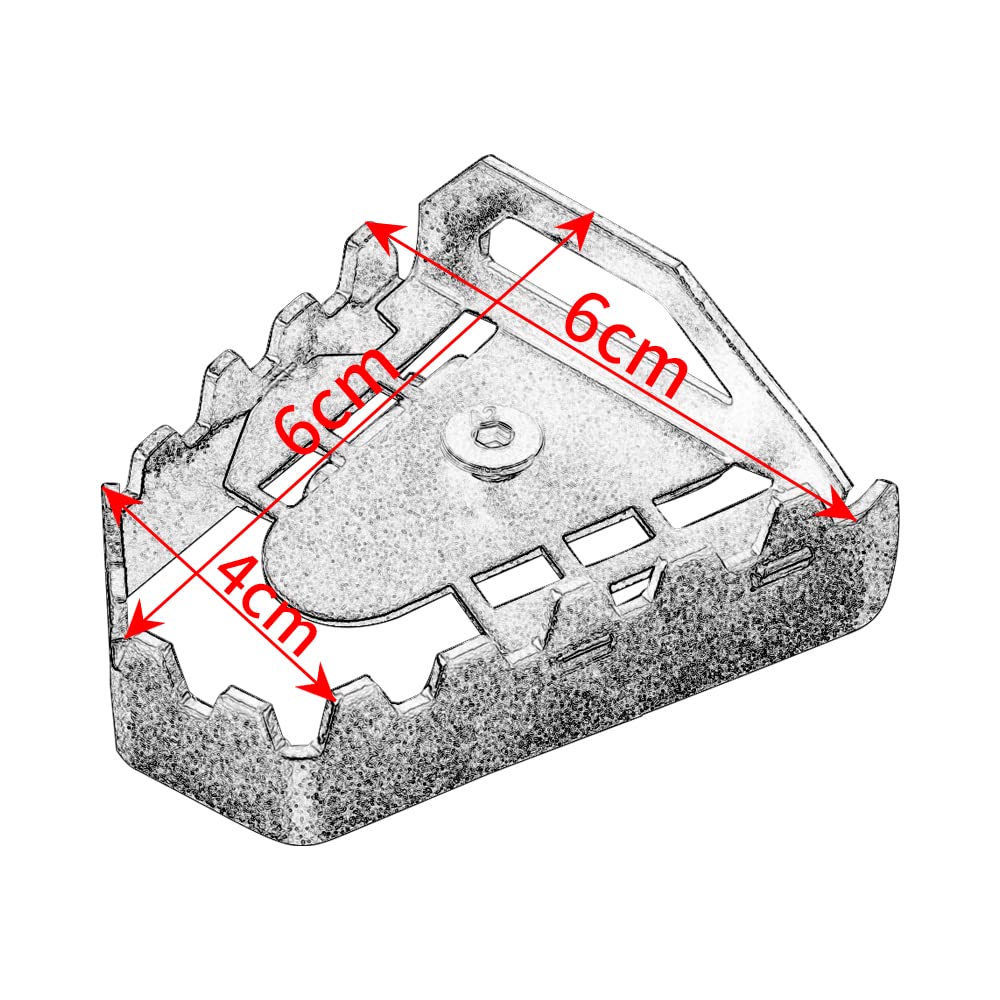 Modeer Kompatibel mit F750GS 2018-2024 Motorrad Hinterer Fußbremshebel Pedal Vergrößern Verlängerung Hinteres Bremspedal Peg Pad Pedal f750 f 750 GS Zubehör (Schwarz)