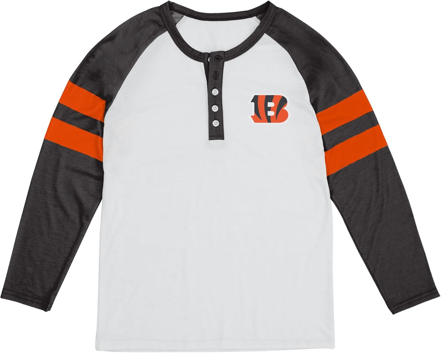 Cincinnati Bengals NFL Womens Big Logo Long Sleeve Henley
