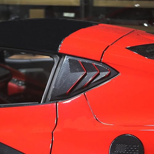 Miniatura 3 de Rejillas de ventana lateral de fibra de carbono con cubierta de ventilación para Chevrolet Corvette C8 Coupé 2020-2025