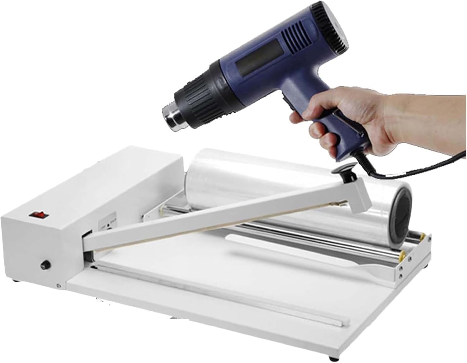 Hand Shrink Wrapping Machine,9 Adjusted Temperature,Shrink Wrap Heat Sealer for PVC POF Film,Film Placement Stent,30cm/11.8" (45cm)
