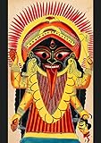  Póster de la diosa hindú Kali con cabeza de demonio (29,7 x 21 cm)