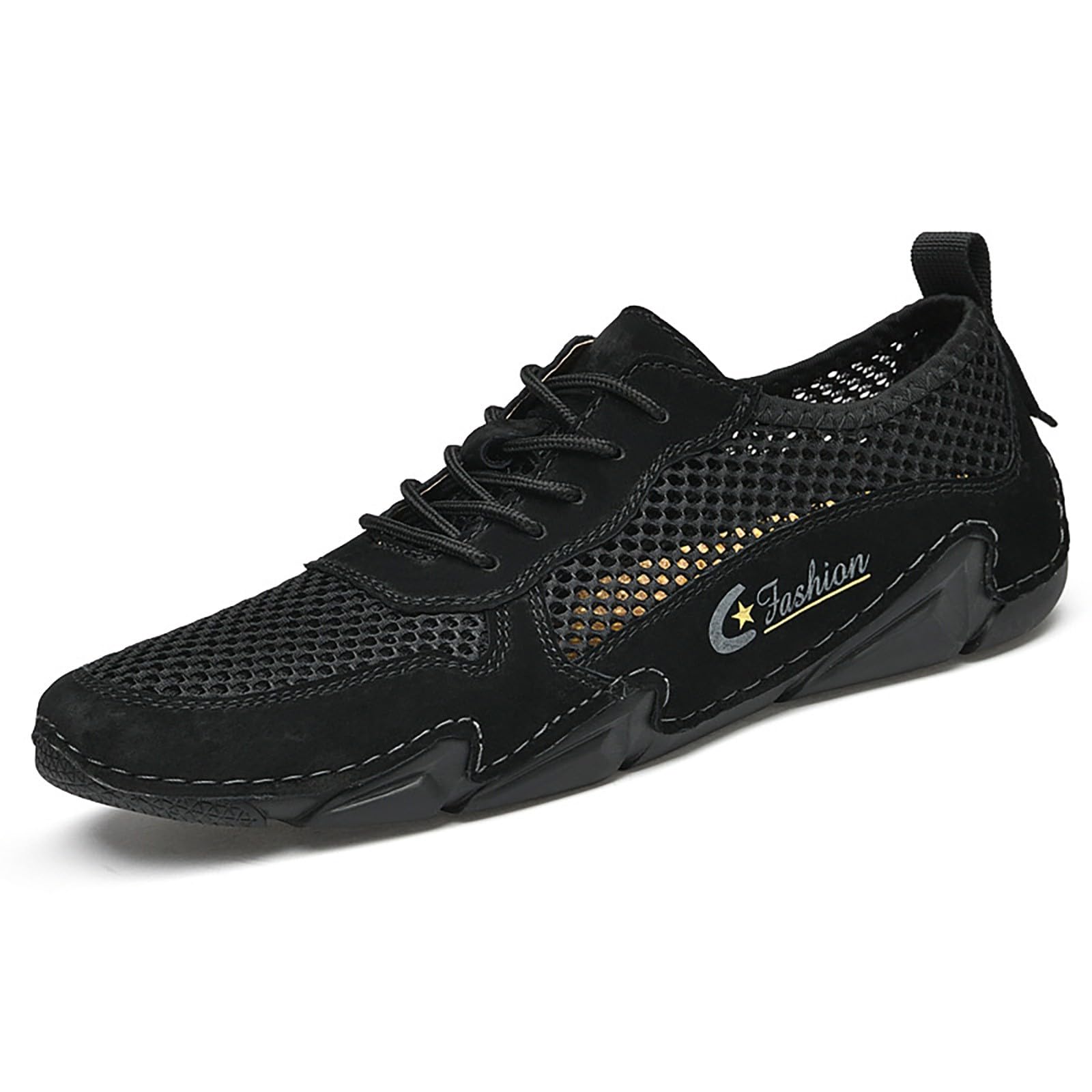 Generisch Outdoor-Sportschuhe für Herren für den Außenhandel, lässige, rutschfeste Wanderschuhe, atmungsaktive Mesh-Herrenschuhe Sneaker Ohne Schnürsenkel Herren 43
