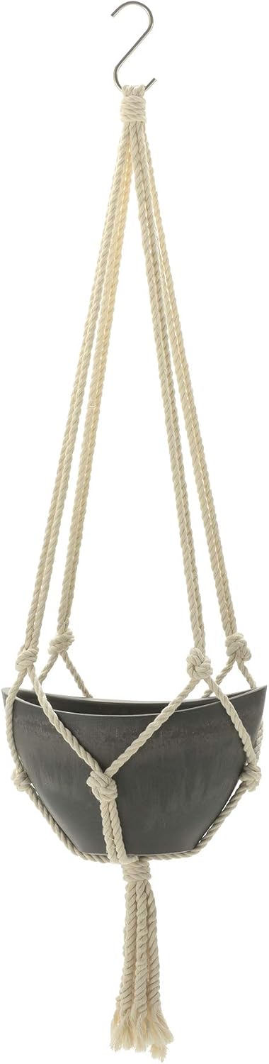 Richell 717151 Botany Hanging Ball, Type 20, Soil Capacity: Approx. 0.4 gal (1.2 L), Dark Gray