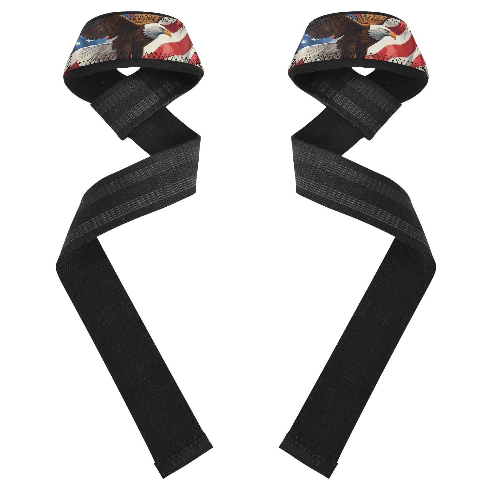 STAYTOP American Eagle Wrist Straps for Weightlifting,Lifting Straps with Neoprene Cushioned Wrist Padded and Anti-Skid Silicone for Strength Training,Bodybuilding,Deadlifting