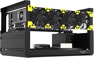 RXFSP Mining Rig, 6/8 GPU Open Air Mining Computer Frame Rig Ethereum Veddha Mining Rig Case (T2-6GPU)