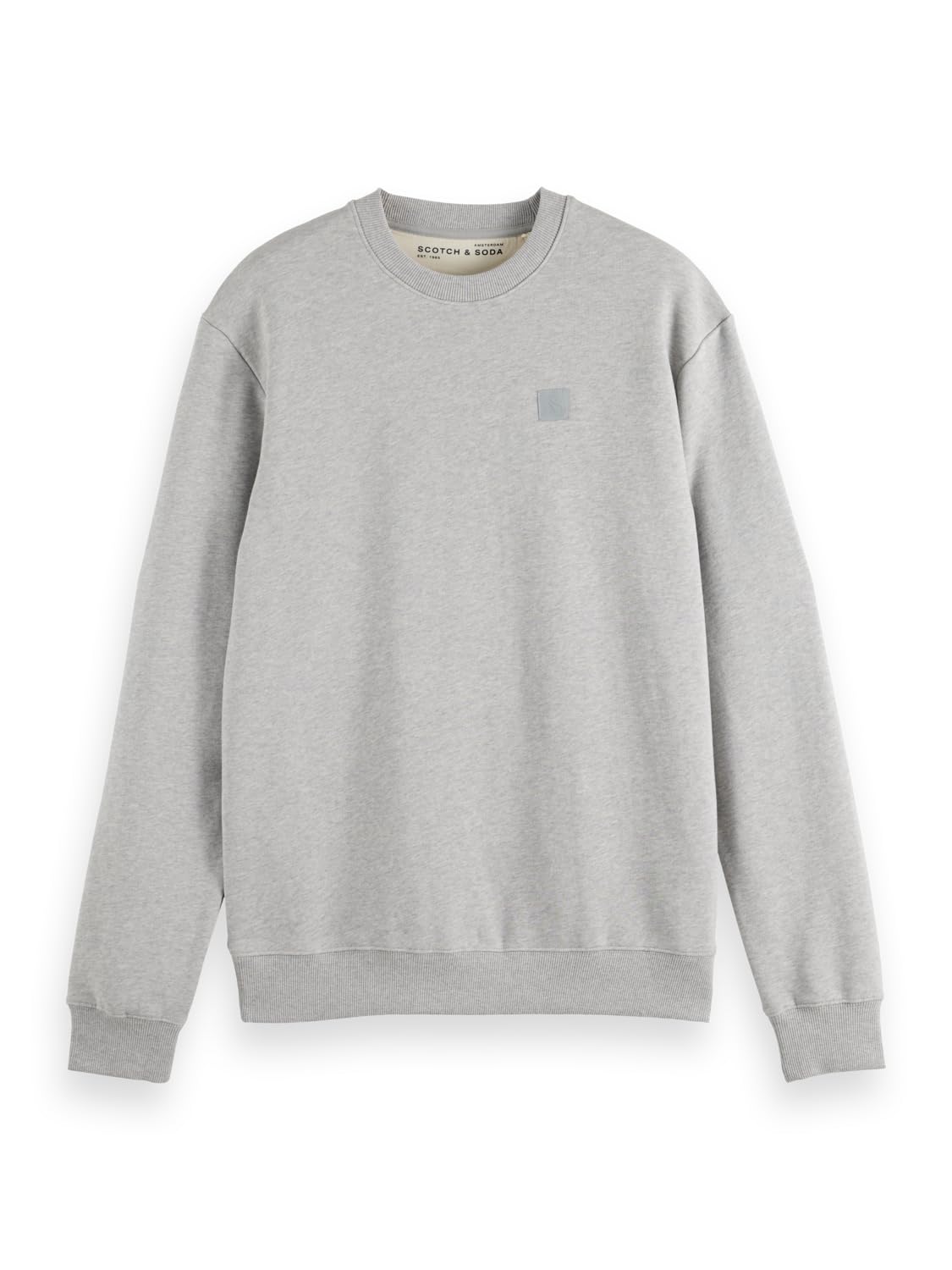 Scotch & Soda Herren Essential Badge Logo Crewneck Sweatshirt Sweatshirt (1er Pack)