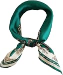 100% Mulberry Silk Scarfs for Women-Lightweight Square Satin Head Scarf-Small Silk Hair Scarf for Sleeping 21"x21"