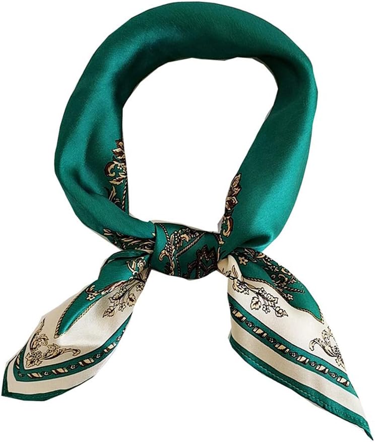 100% Mulberry Silk Scarfs for Women - Lightweight Square Satin Head Scarf - Small Silk Hair Scarf for Sleeping 21" x 21"