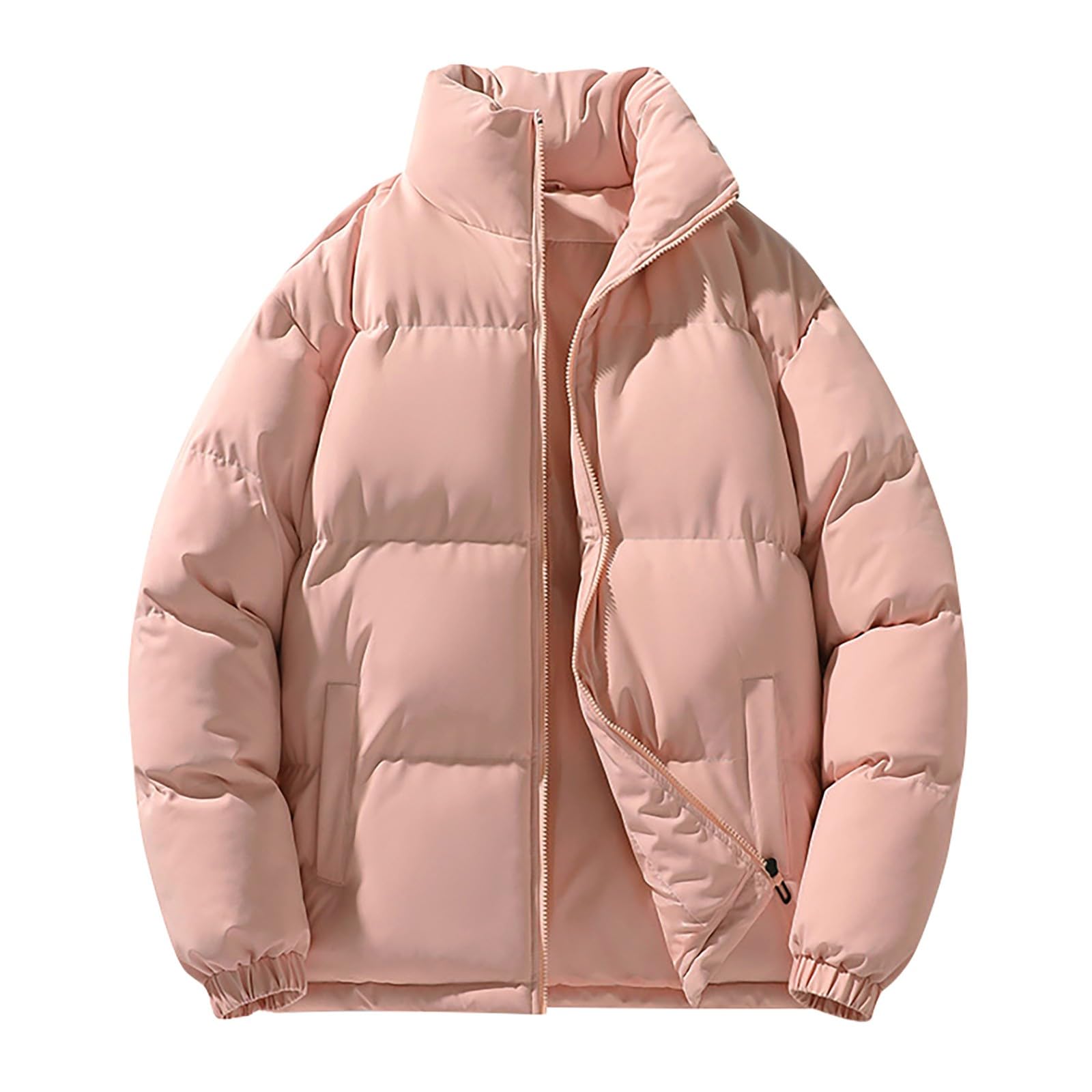Generisch Piumino da donna, invernale, caldo, corto, leggero, invernale, comodo, da donna, elegante, a maniche lunghe, buffer, per outwear termico, casual, per le mezze stagioni