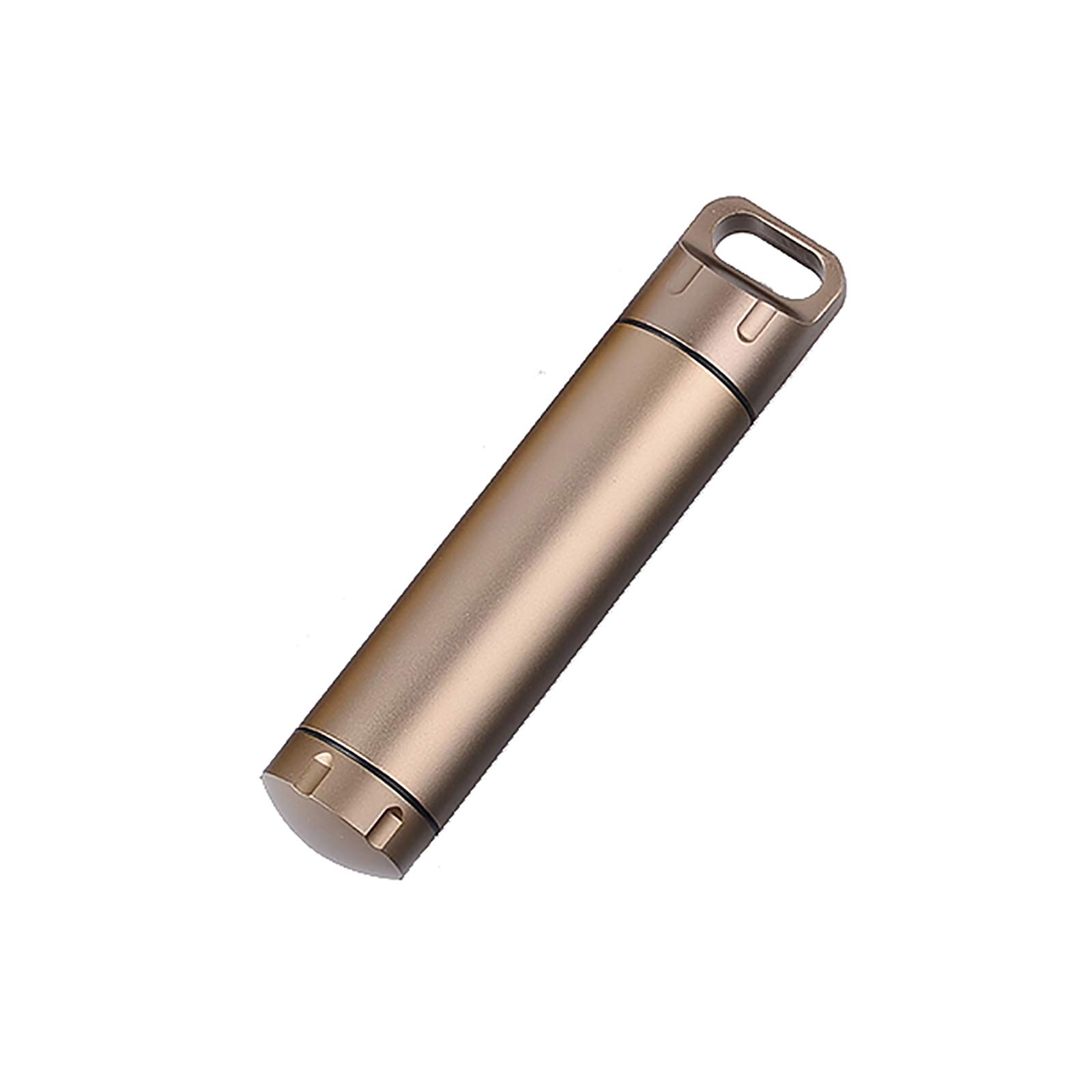 Capsule De Survie étanche En Aluminium – Porte-clés, 13,5 X 3 Cm, Noire, Pour Camping, Randonnée, Alpinisme, Stockage De Petits Objets
