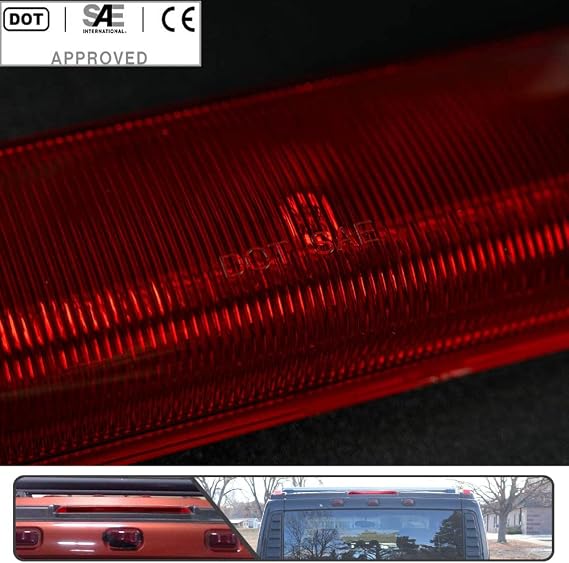 H2 LED Third Brake Light for Hummer H2 2003 2004 2005 2006 2007 2008 2009 3rd Brake Lights H2 Rear Center High Mount Stop Lamp Red Lens