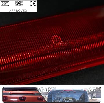 H2 LED Third Brake Light for Hummer H2 2003 2004 2005 2006 2007 2008 2009 3rd Brake Lights H2 Rear Center High Mount Stop Lamp Red Lens