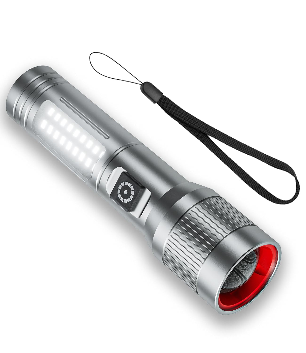 Rechargeable Emergency Torch Light with Bright LED Beam, Side Work Lamp, USB Charging, Multi Purpose Flashlight for Home Outdoor and Travel-image-45