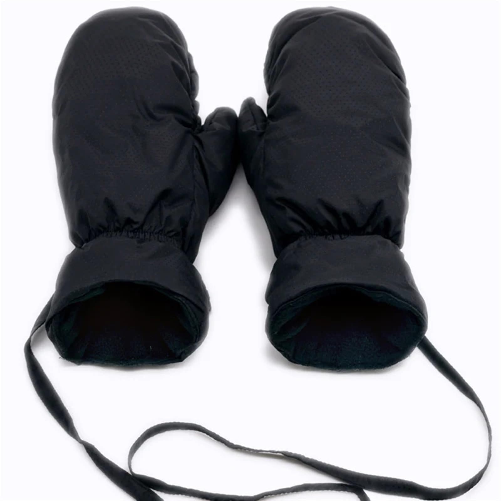 Hyfeuokf Men's Black Waterproof Ski Mittens Gloves Thermal Snowboard Ski Gloves Wo Winter Warm Snow Mountain Skiing Snowmobile Mittens Long Rope Hang For Waterproof Extra Warm(,Xl)