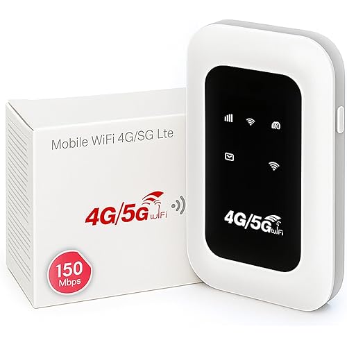 5G All-Network Portable WiFi, Portable WiFi Dongle, Power on and Use, Free for Life (White)