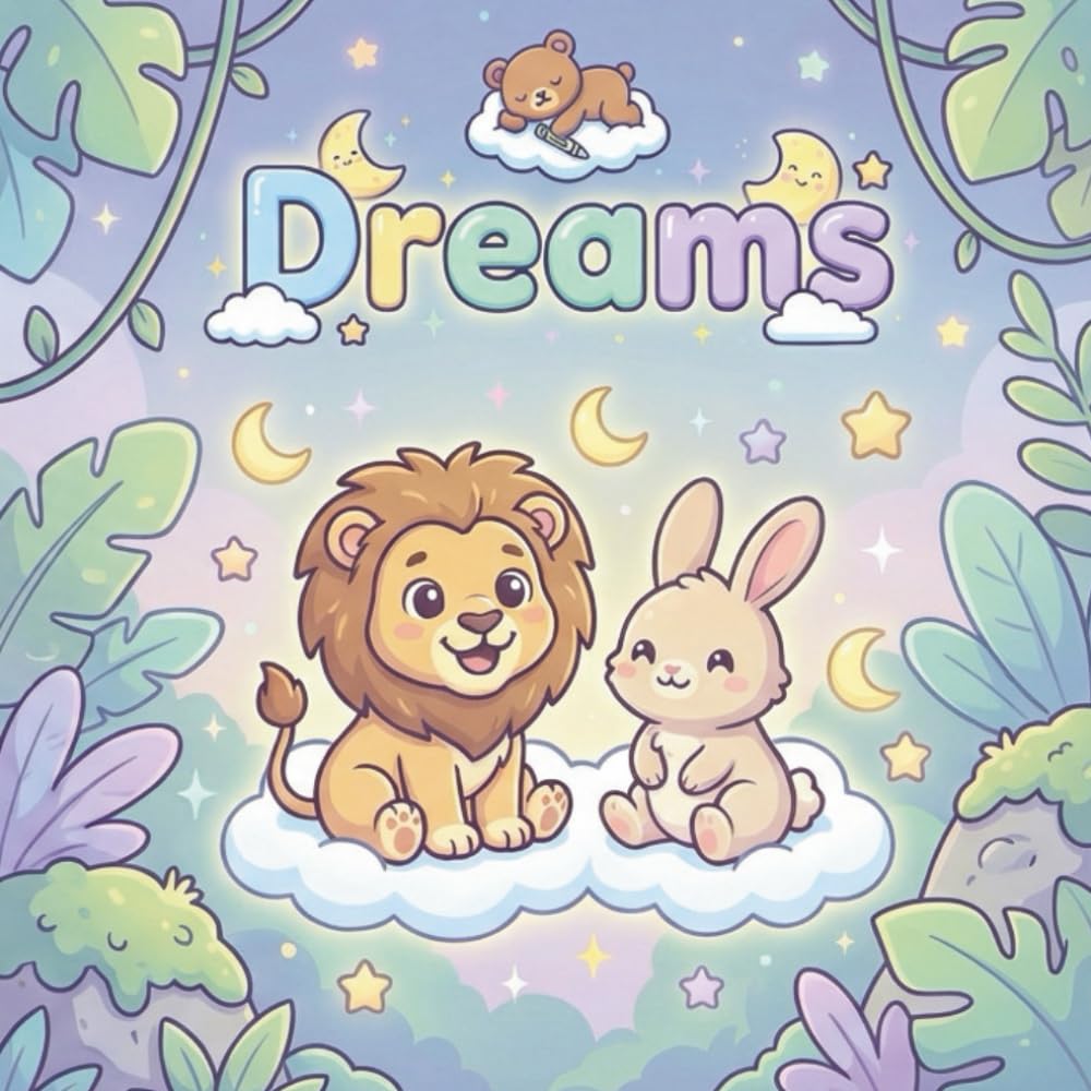 Dreams: Calming Jungle: A relaxing animal coloring book for kids, teens and adults