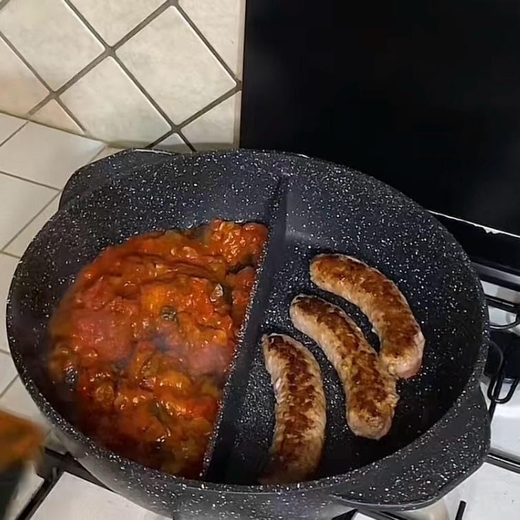 Padella Duo 32cm in Pietra lavica, artigianale Made in Italy con rivestimento antiaderente naturale per cottura ottimale antigraffio per gas e forno