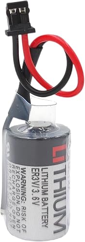 Miniatura 2 de Paquete de 30 baterías de litio de 1000 mAh ER3V 3.6V PLC compatibles con JZSP-BA01 (con conector negro de 2 pines)