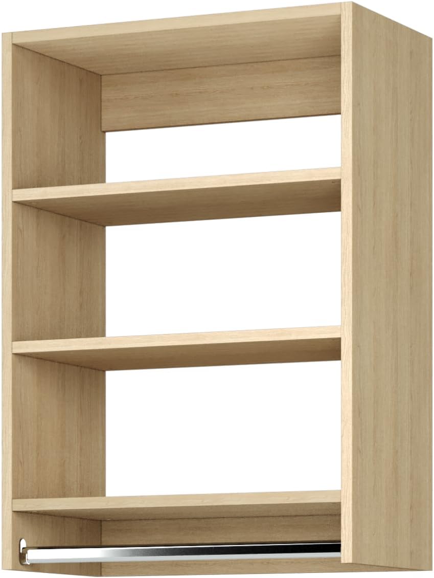 Modular Closets Vista Collection Medium Hanging Wood Built in Closet Organizer Unit (Oak, 31.5" Wide)