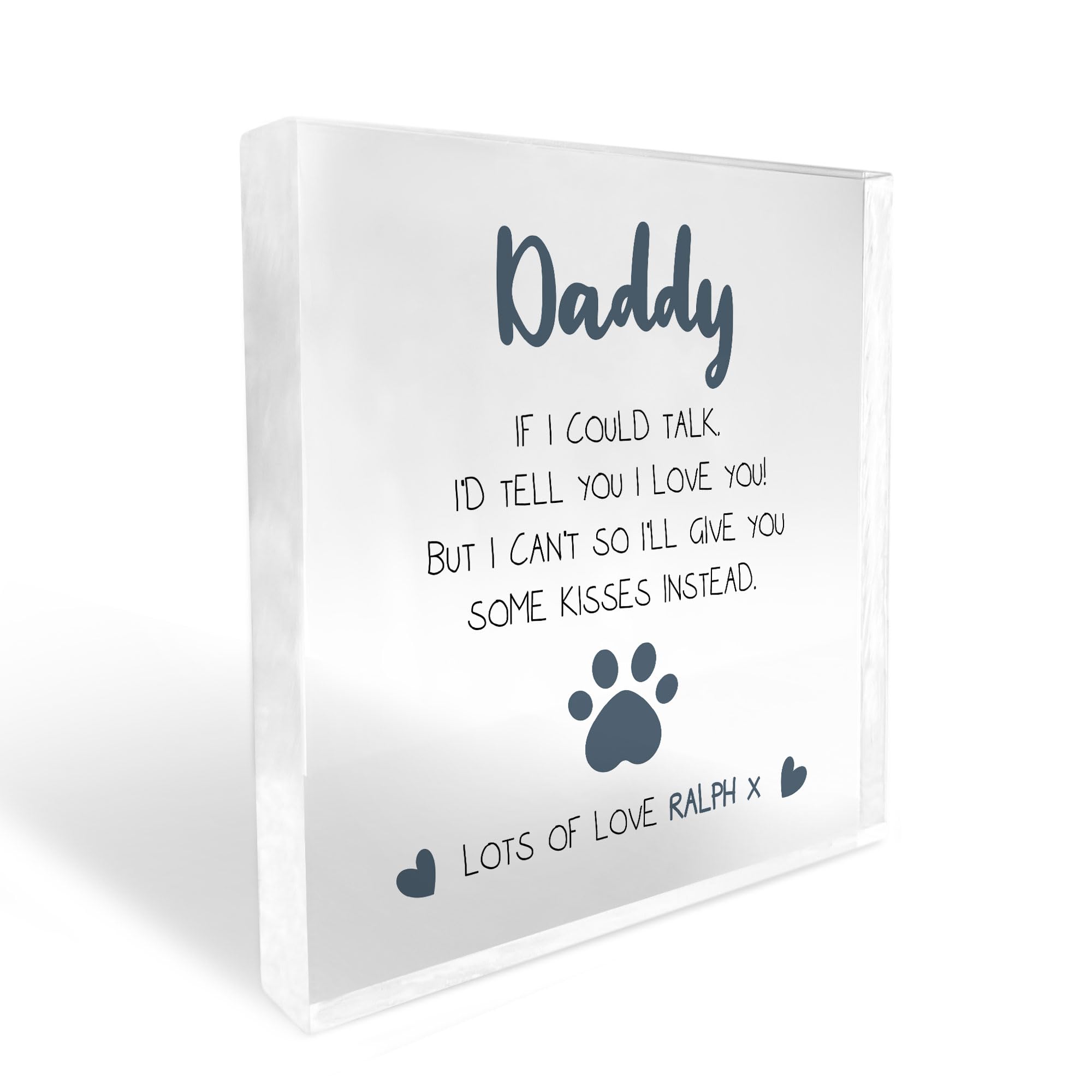 Red Ocean Funny Gift For Dad Daddy On Fathers Day From The Dog Personalised Plaque Dog Gifts Thank You Gift From Dog Dad Birthday Gift Fathers Day Gift From Dog Keepsake