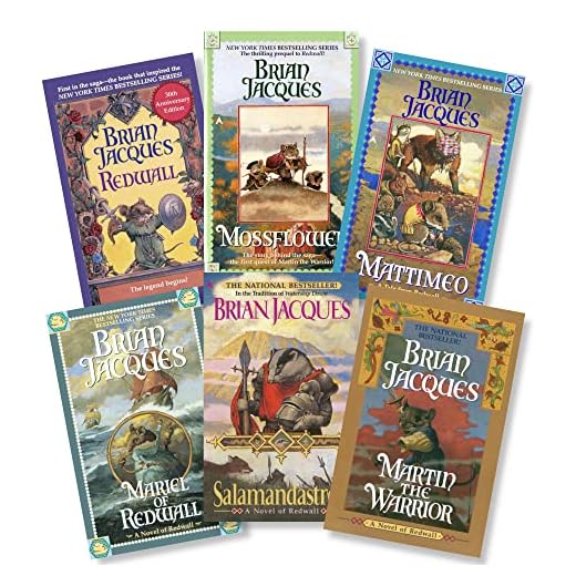 Brian Jacques Redwall Series 1-6 (Redwall, Mossflower, Mattimeo, Mariel of Redwall, Salamandastron, Martin the Warrior)