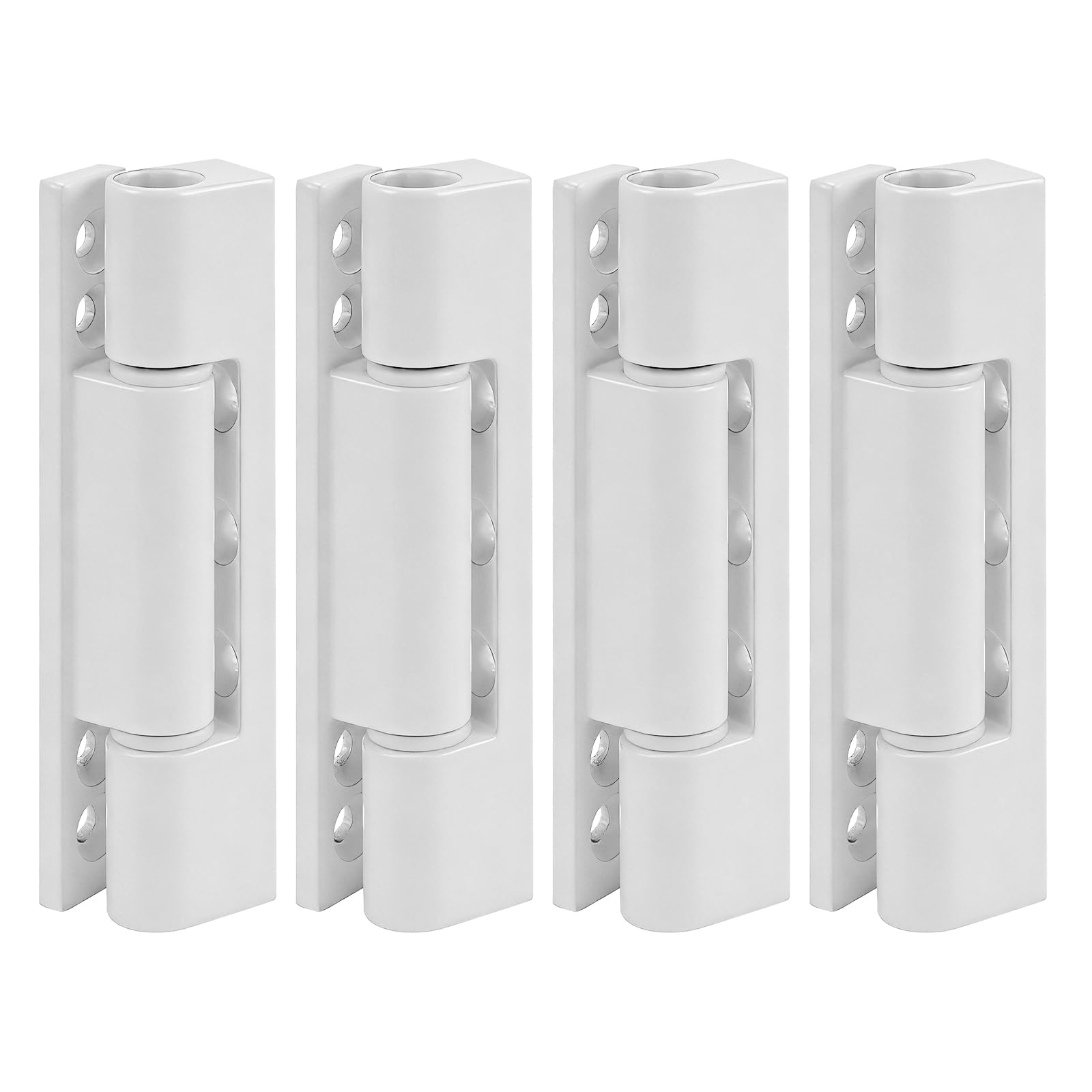 HAKZEON 8 Set White Flat Butt Hinges 100mm for UPVC Door, Adjustable Hinge for Double Glazed Doors