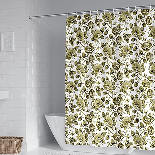 Rideau de douche 150x200cm polyester anti moisissure vert - 2