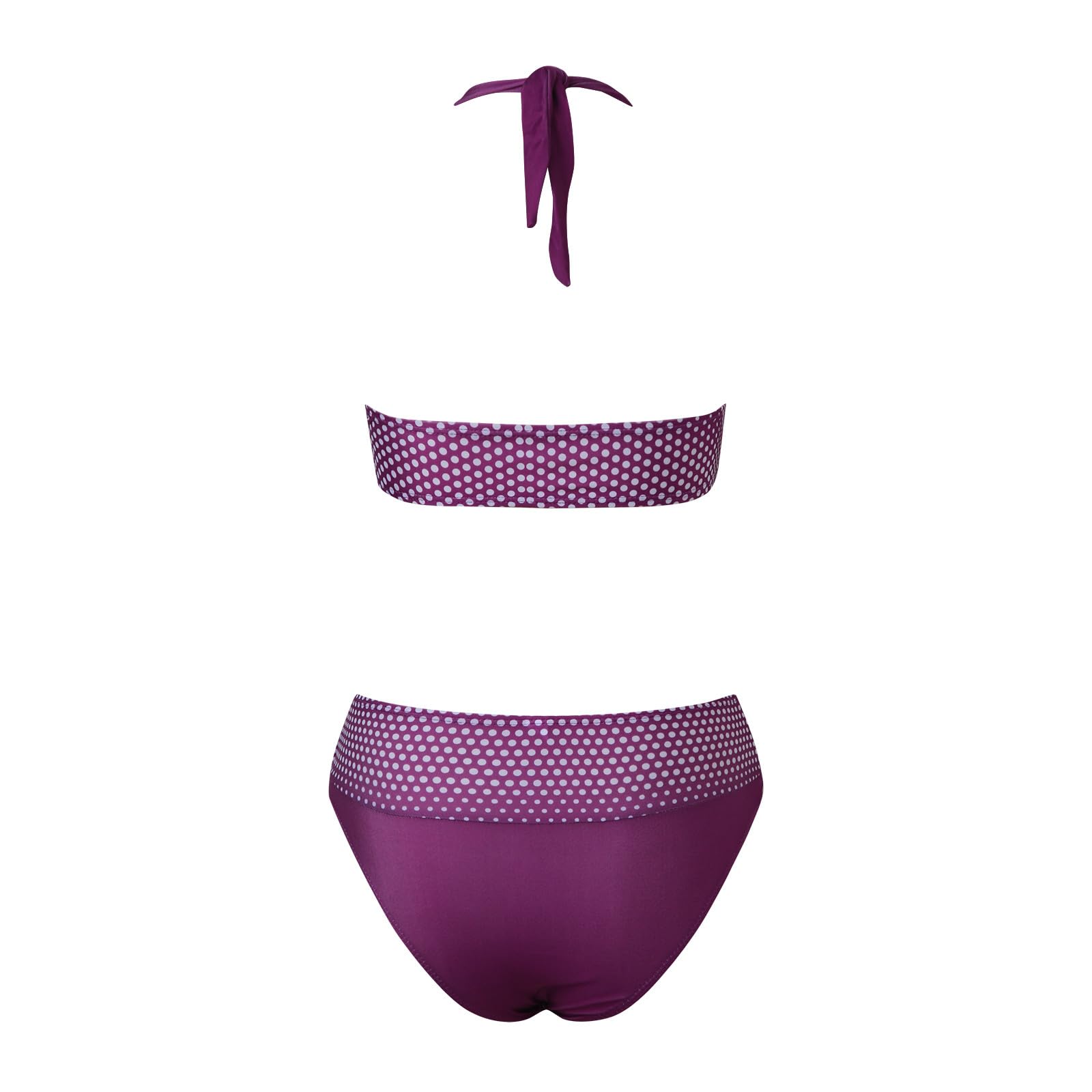 Zestawy Bikini Dla Kobiet Z Wysokim Stanem Seksowny Dwuczęściowy Strój Kąpielowy Push Up Zestaw W Stylu Retro Marszczonym Nadrukiem Wysoka Talia, Zielony, S
