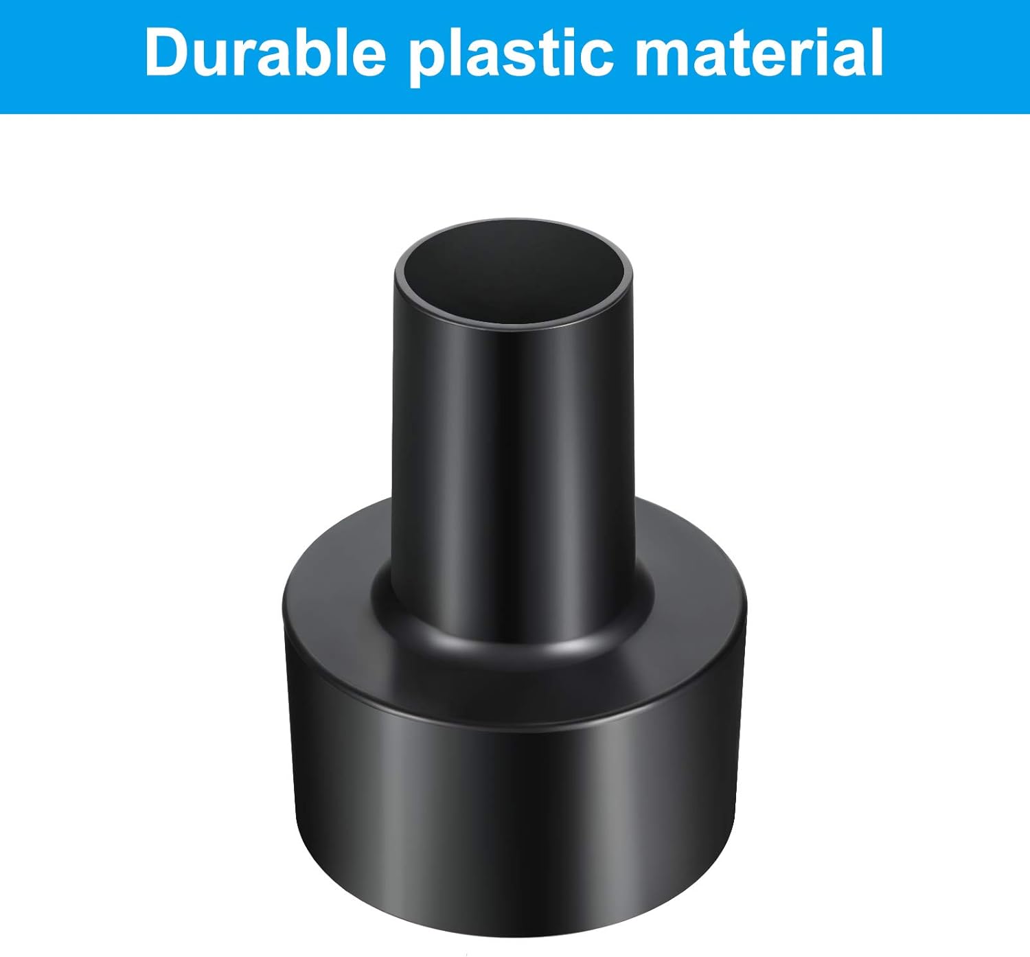 Honoson 2 Pieces 2-1/2-inch to 1-1/4-inch Vacuum Hose Adapters Compatible with Shop Vac for Dry Wet Black Vacuum Cleaner Adapter Replacement Accessories