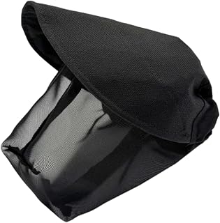 Dog Face Protection Cap Against Foxtails Thorns Sticks Rocks Outdoor Mesh Safety Mask Adjustable Breathable Design- Black XL