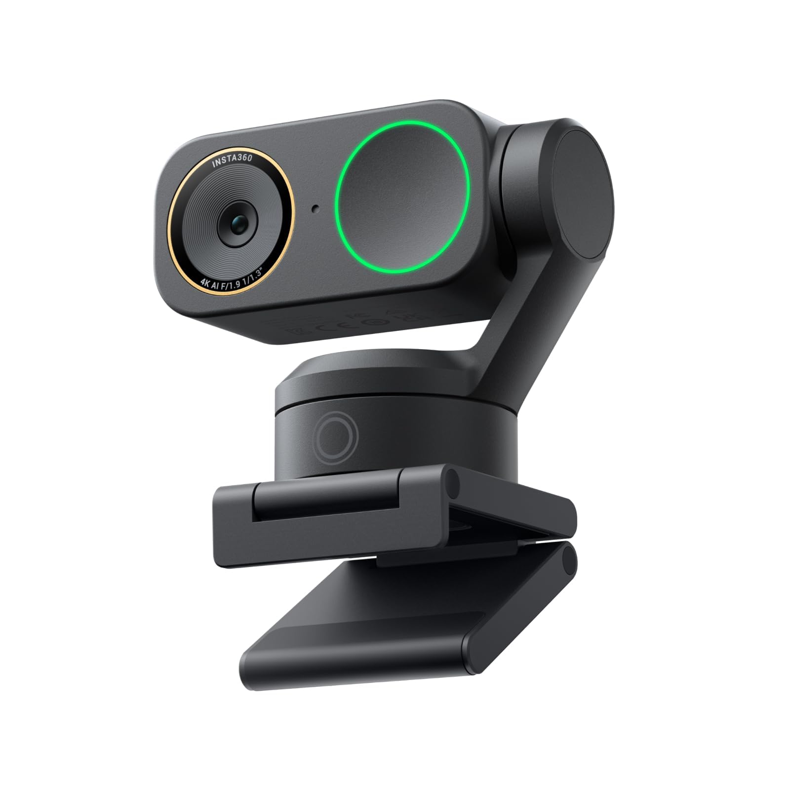 Insta360 Link 2 Pro – 4K PTZ Webcam for PC/Mac, 1/1.3” Sensor, Low-Light, AI Tracking, HDR, Directional Noise-Canceling Mics, Supports Stream Deck, Zoom, Teams, Twitch for Streaming or Meetings