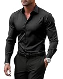Men's Wrinkle Free Slim Fit Dress Shirts Formal Long Sleeve Button Down for Wedding Business