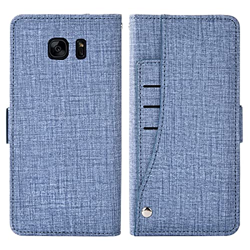 Asuwish Compatible With Samsung Galaxy Note 8 Wallet Case Tempered Glass Screen Protector And Flip Cover Card Holder Cell Accessories Phone Cases For Glaxay Note8 Not S8 Galaxies Gaxaly Women Men Blue #TOP5